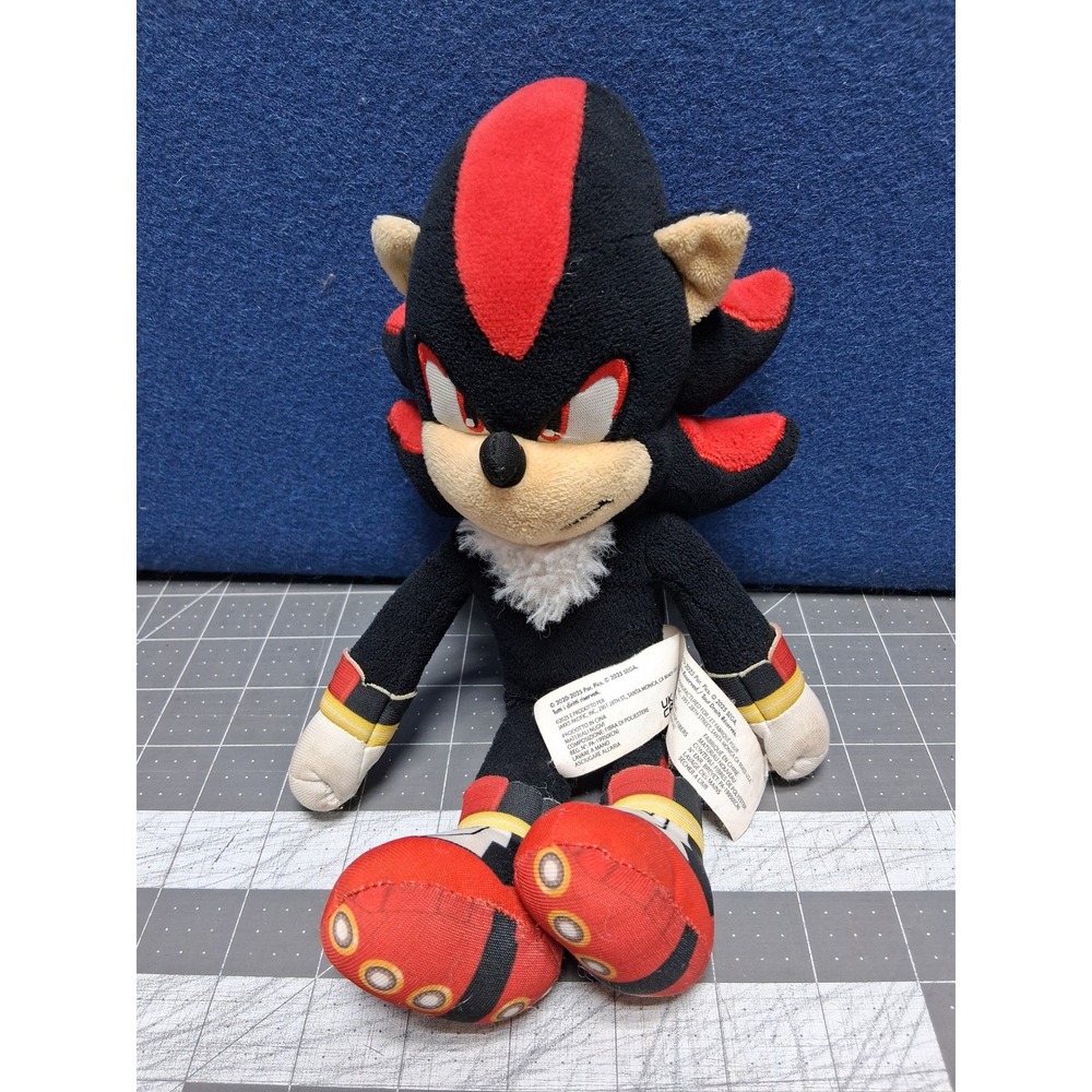 Jakks Pacific Sonic the Hedgehog 3 Shadow Plush Black Red Movie Toy